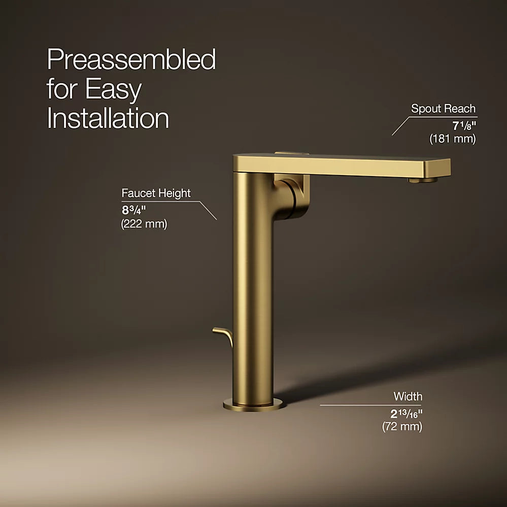 Kohler Composed Tall single-handle bathroom sink faucet with Lever handle, 1.2 gpm K-73168-4-2MB - Plumbing Market