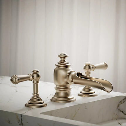Kohler Artifacts with Flume design Bathroom sink faucet spout with Flume design, 1.2 gpm K-72761-BV - Plumbing Market