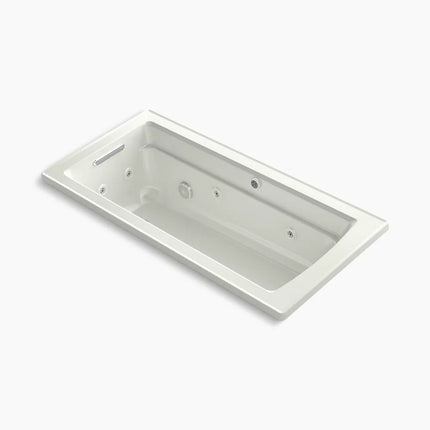 Kohler Archer 66" x 32" drop-in Heated BubbleMassage air bath with whirlpool K-1949-XHGH-NY - Plumbing Market