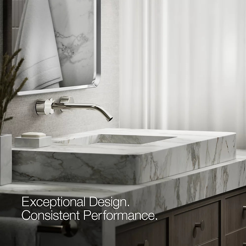 Kohler Components Wall-mount bathroom sink faucet Oyl handle trim K-T77981-8-SN - Plumbing Market