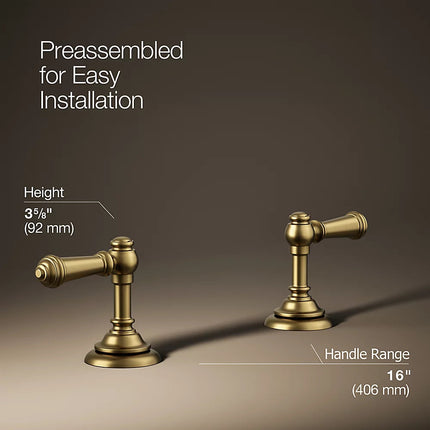 Kohler Artifacts Lever bathroom sink faucet handles K-98068-4-2MB - Plumbing Market