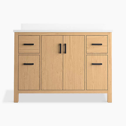 Kohler Kresla 48" bathroom vanity cabinet with sink and quartz top K-40640-BD1-WEK - Plumbing Market