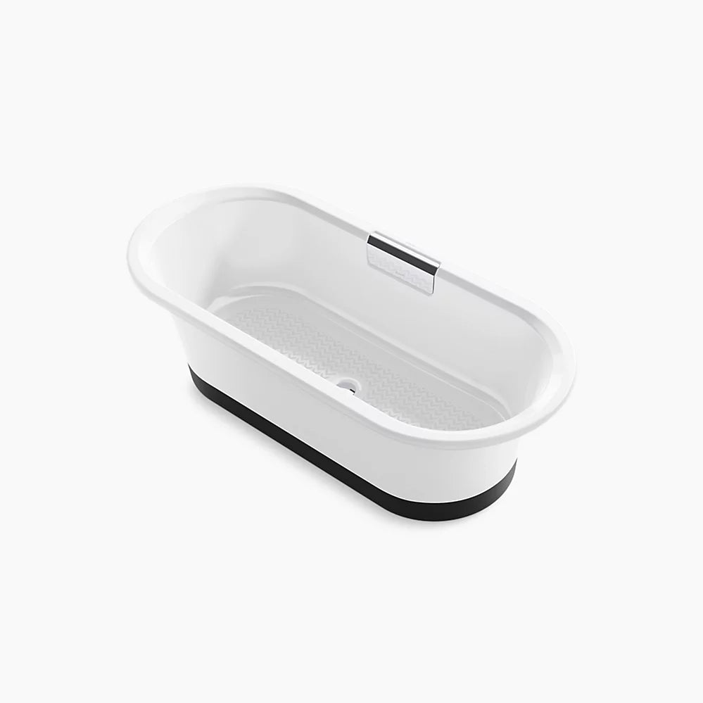 Kohler Volute 63" x 28-3/8" freestanding bath with base K-29326-0B7-0 - Plumbing Market