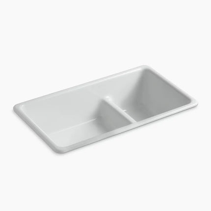 Kohler Iron/Tones Smart Divide 33" top-/undermount double-bowl kitchen sink K-6625-95 - Plumbing Market