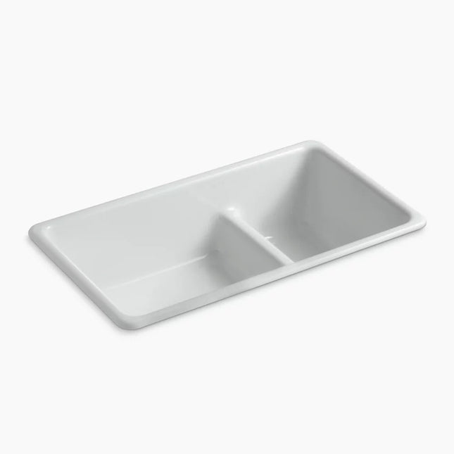 Kohler Iron/Tones Smart Divide 33" top-/undermount double-bowl kitchen sink K-6625-95 - Plumbing Market