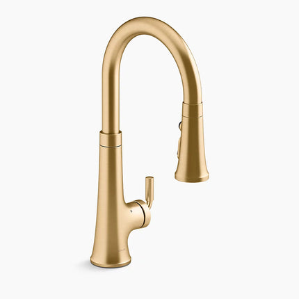 Kohler Tone Touchless pull-down kitchen sink faucet with three-function sprayhead K-23766-2MB - Plumbing Market