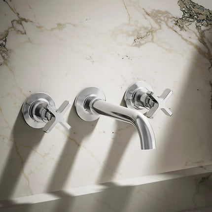 Kohler Castia by Studio McGee Wall-mount bathroom sink faucet trim, 1.2 gpm K-T35909-3-CP - Plumbing Market