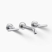 Kohler Purist Wall-mount bathroom sink faucet trim with Lever handles, 1.2 gpm K-T14413-4-CP - Plumbing Market