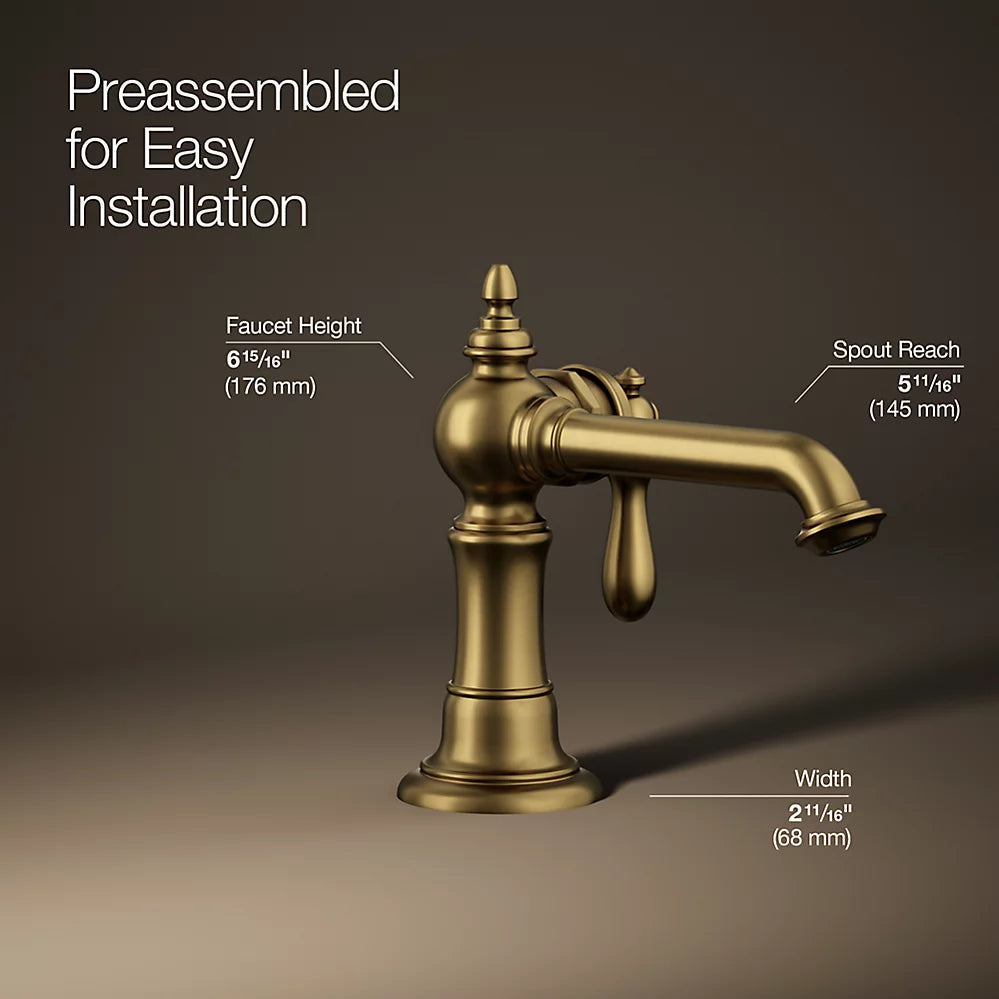 Kohler Artifacts Single-handle bathroom sink faucet, 1.2 gpm K-72762-9M-2MB - Plumbing Market