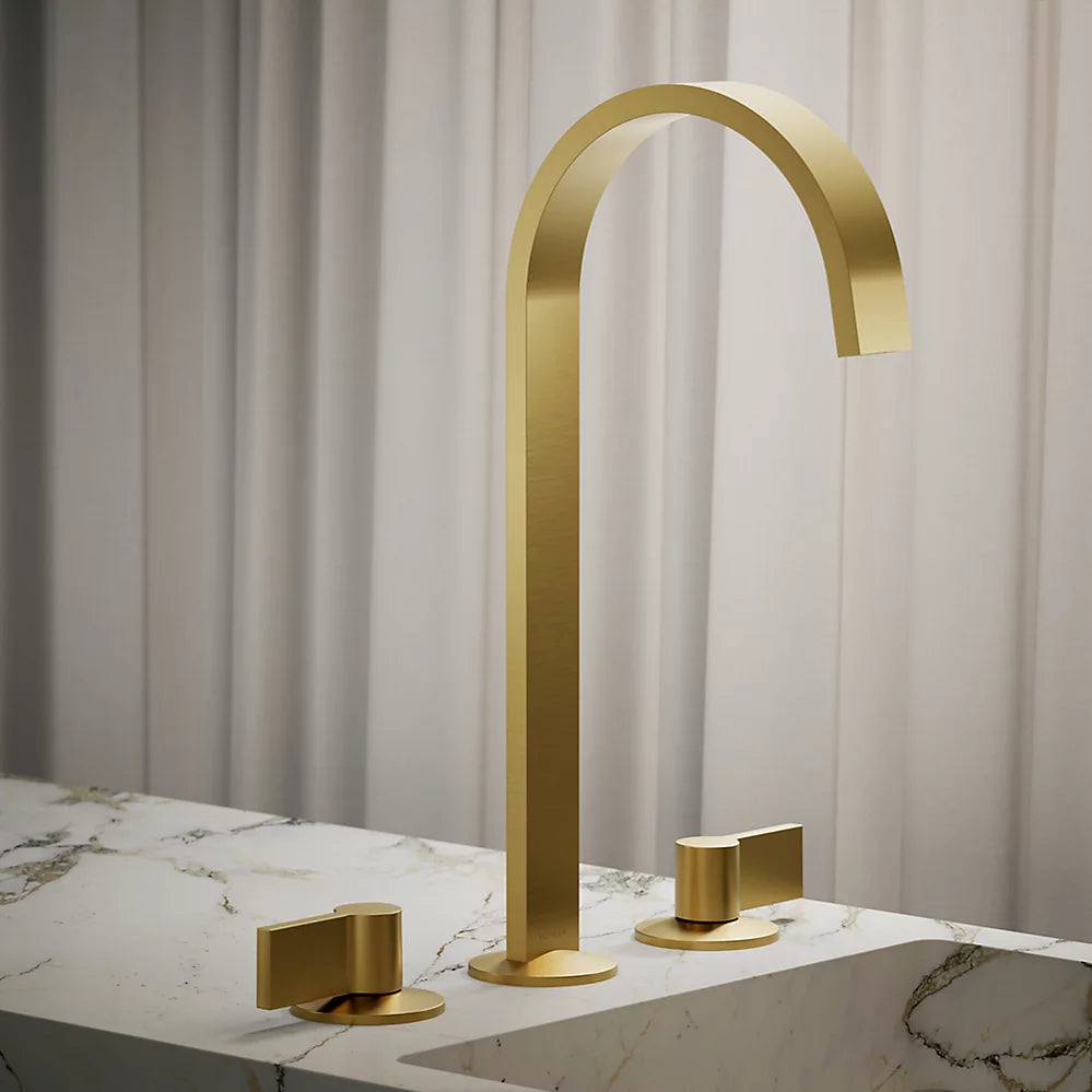 Kohler Components Bathroom sink faucet spout with Ribbon design, 1.2 gpm K-77966-2MB - Plumbing Market