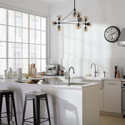 Kohler Artifacts Single-handle kitchen sink faucet with two-function sprayhead K-99262-CP - Plumbing Market