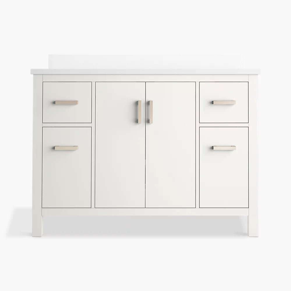 Kohler Kresla 48" bathroom vanity cabinet with sink and quartz top K-40640-BD1-0 - Plumbing Market