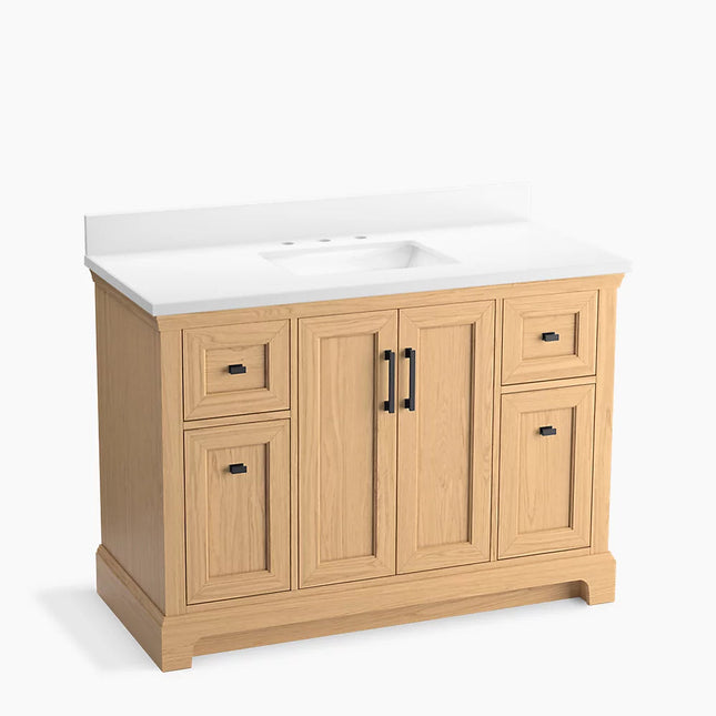 Kohler Charlemont 48" bathroom vanity cabinet with sink and quartz top K-29262-BD1-WEK - Plumbing Market