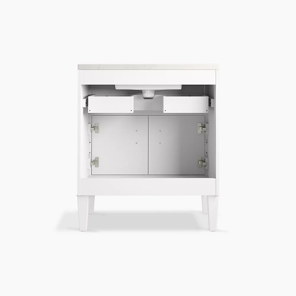Kohler Southerk 30" bathroom vanity cabinet with sink and quartz top K-33544-ASB-1WX - Plumbing Market