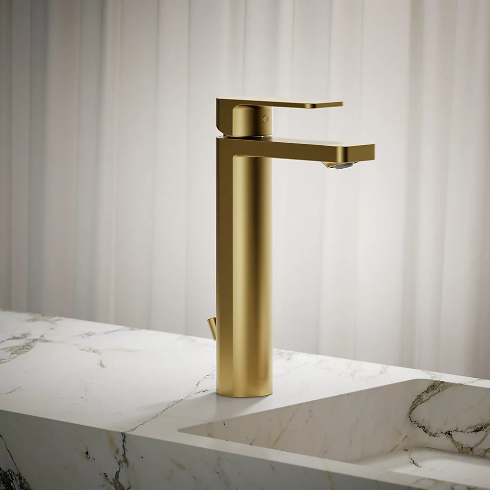 Kohler Parallel Tall single-handle bathroom sink faucet, 0.5 gpm K-23475-4N-2MB - Plumbing Market