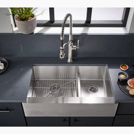 Kohler Tournant Semi-professional kitchen sink faucet with three-function sprayhead K-77515-BL - Plumbing Market