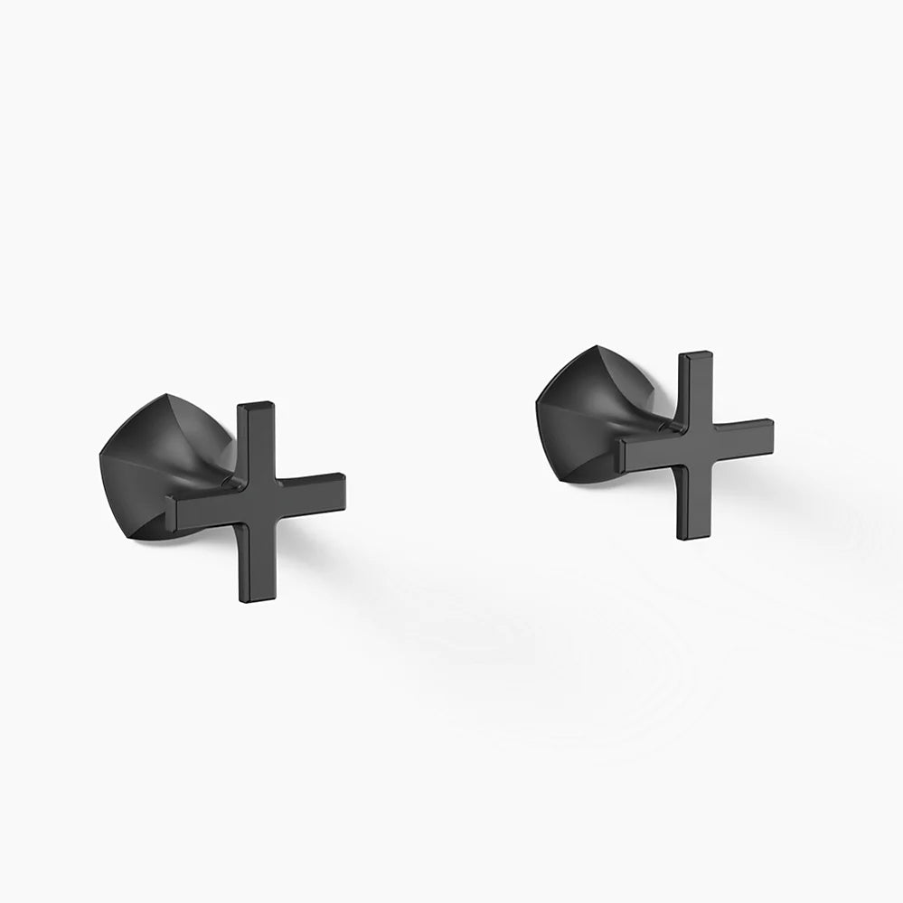 Kohler Occasion Wall-mount bathroom sink faucet Cross handle trim, 1.2 gpm K-T27013-3-BL - Plumbing Market