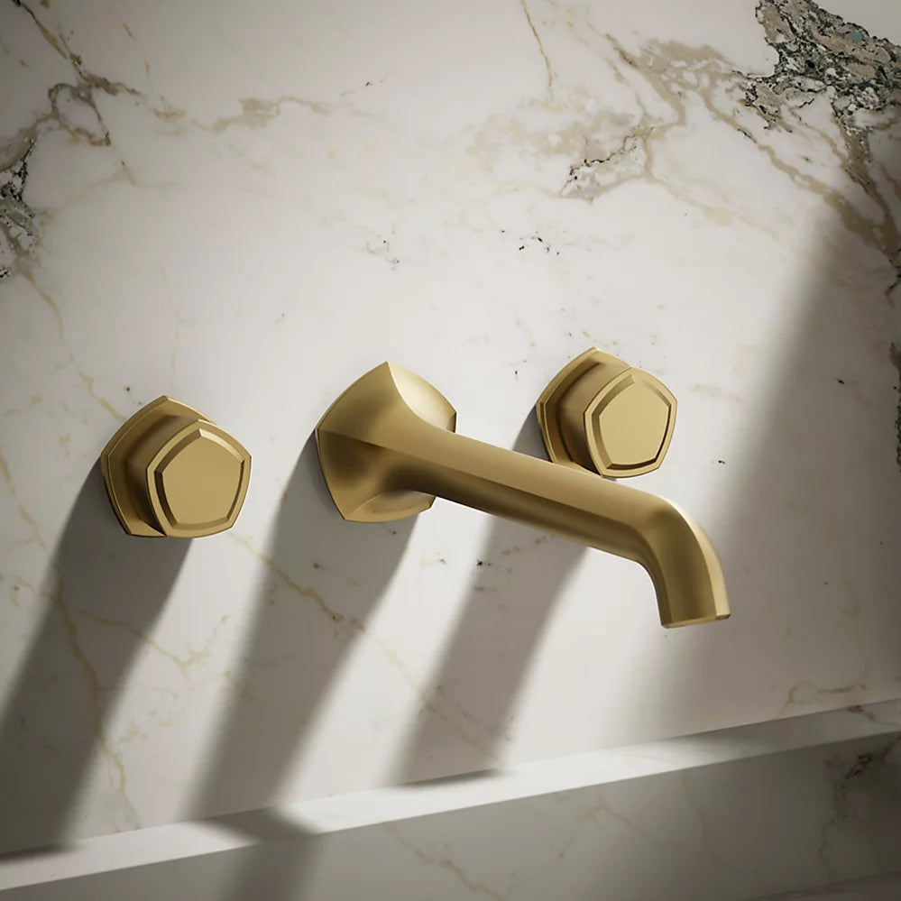 Kohler Occasion Wall-mount bathroom sink faucet Knob handle trim, 1.2 gpm K-T27013-9-2MB - Plumbing Market