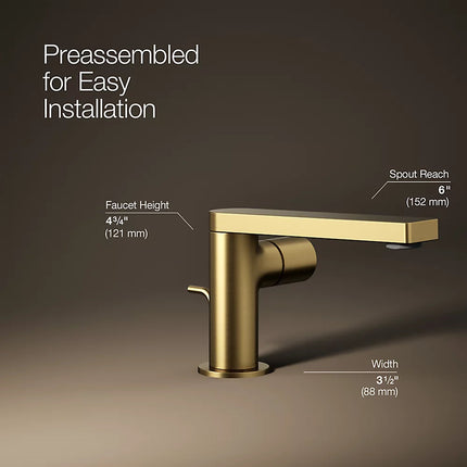 Kohler Composed Single-handle bathroom sink faucet with Cylindrical handle, 1.2 gpm K-73050-7-2MB - Plumbing Market