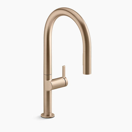 Kohler Components Pull-down kitchen sink faucet with two-function sprayhead K-28268-BV - Plumbing Market