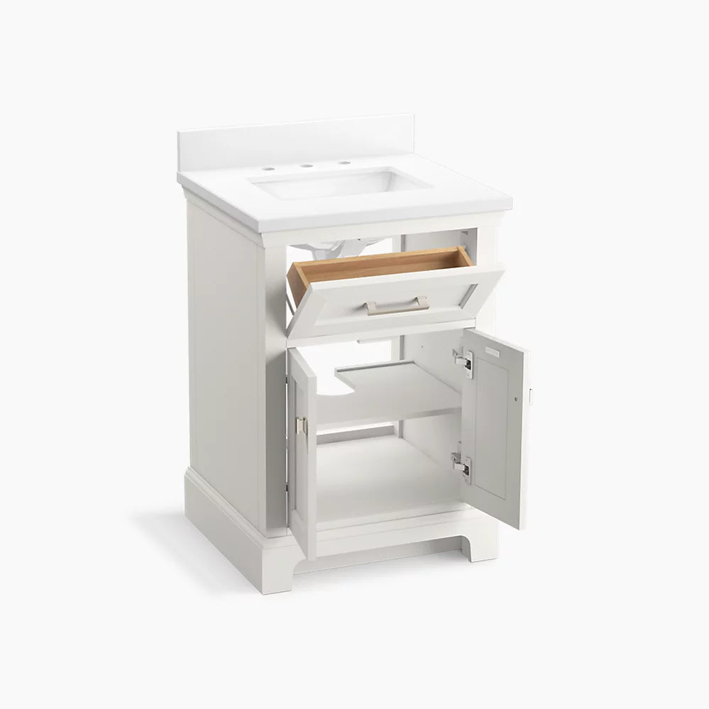 Kohler Charlemont 24" bathroom vanity cabinet with sink and quartz top K-29259-BD1-0 - Plumbing Market
