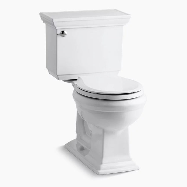Kohler Memoirs Stately Two-piece round-front toilet 1.28 gpf White - Plumbing Market