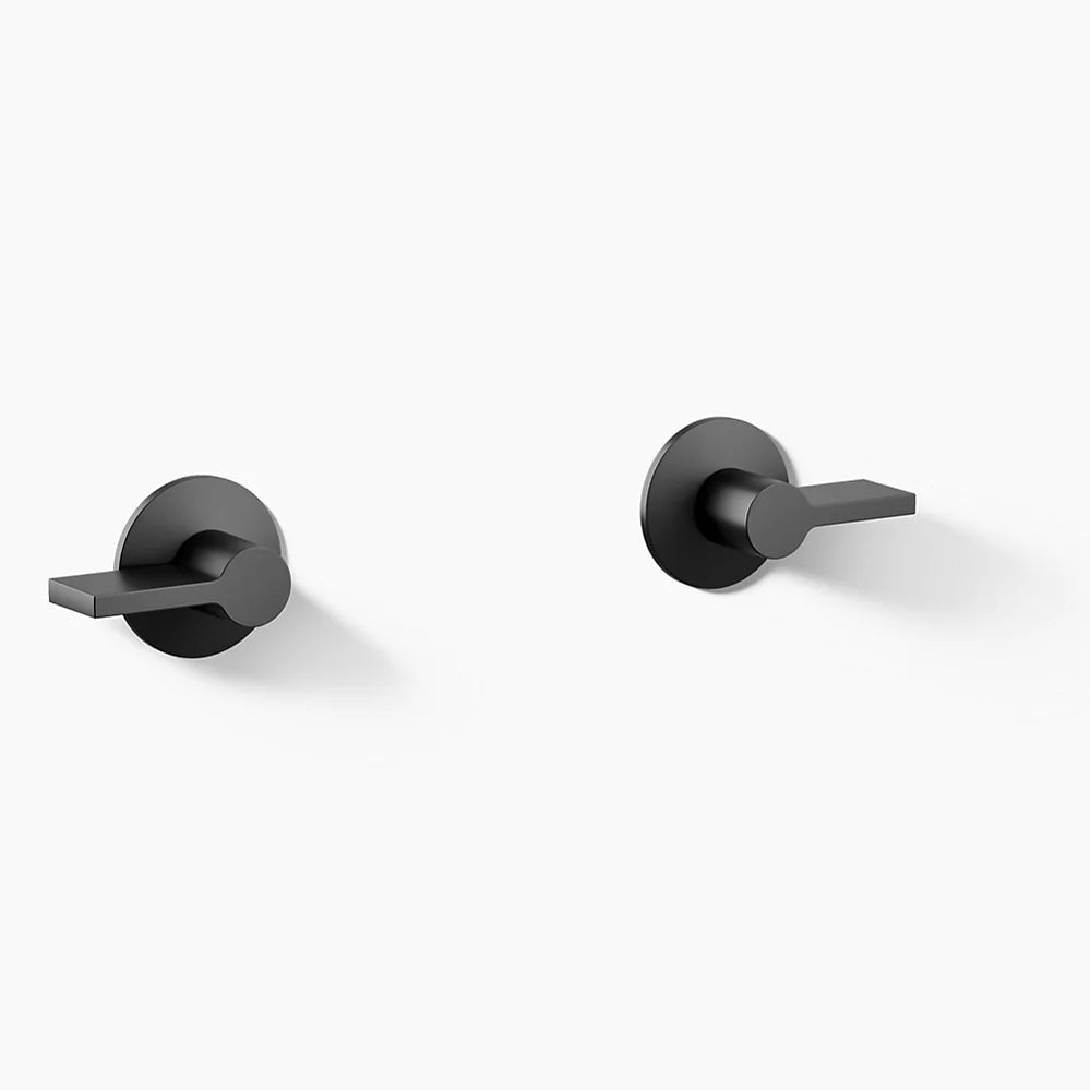 Kohler Components Wall-mount bathroom sink faucet Lever handle trim K-T77981-4-BL - Plumbing Market