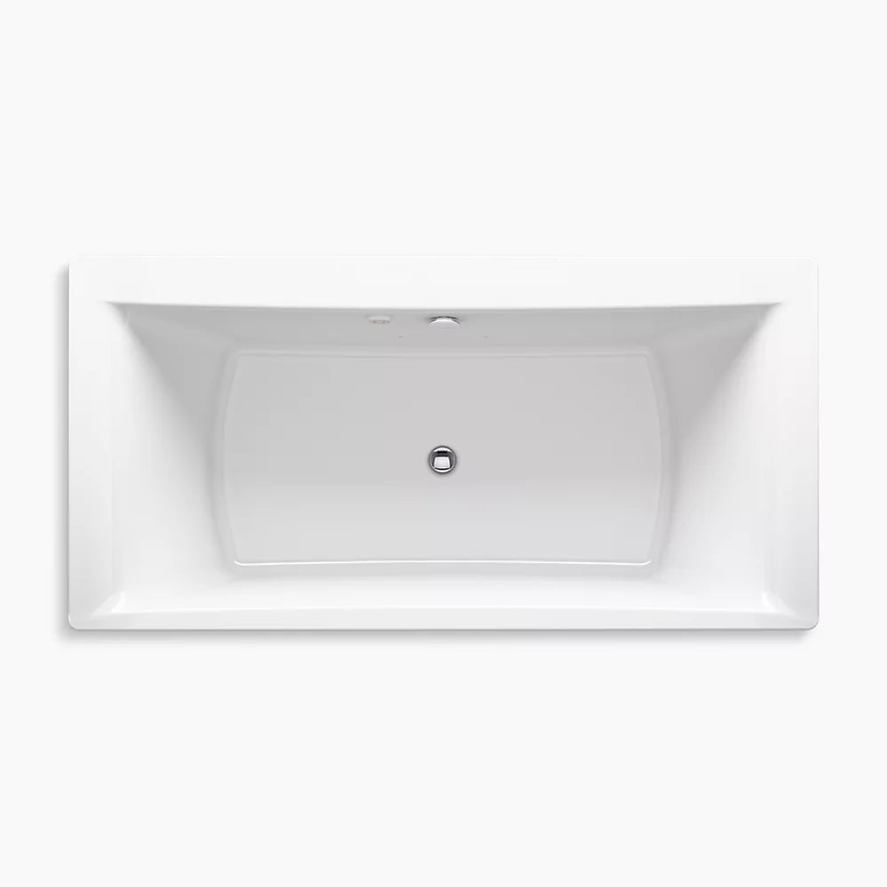 Kohler Stargaze 72" x 36" freestanding Heated BubbleMassage air bath with fluted shroud K-1959-GH-0 - Plumbing Market