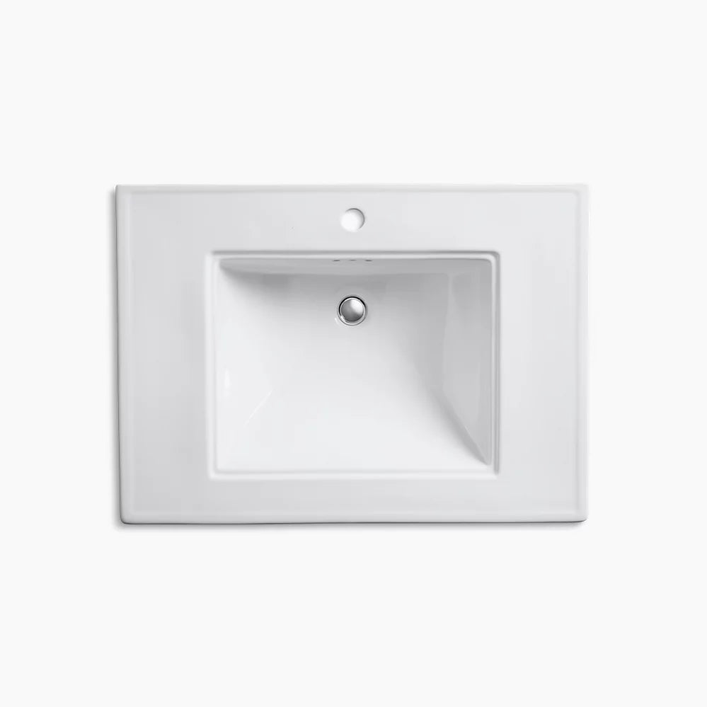 Kohler Memoirs Stately 30-3/4" rectangular pedestal bathroom sink K-2268-1-58 - Plumbing Market