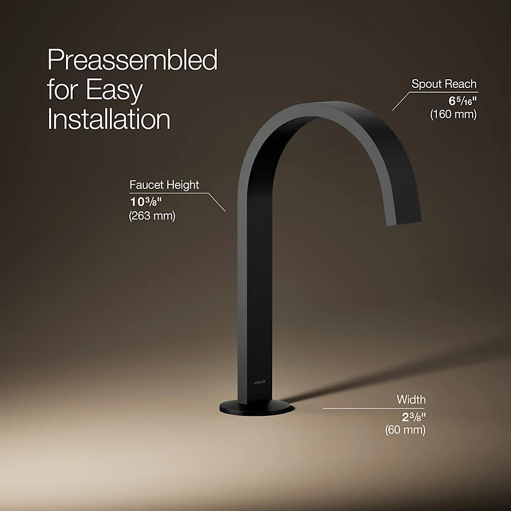 Kohler Components Bathroom sink faucet spout with Ribbon design, 1.2 gpm K-77968-BL - Plumbing Market