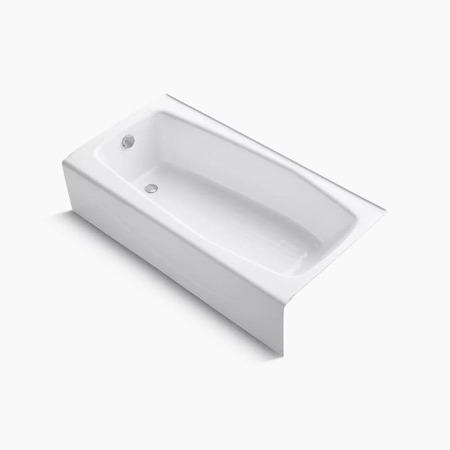 Kohler Villager 60" x 30-1/4" alcove bath, left drain K-715-0 - Plumbing Market