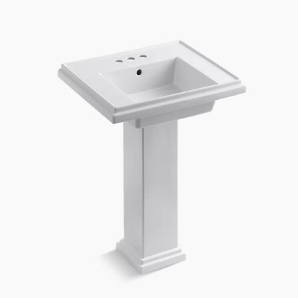 Kohler Tresham 24" square pedestal bathroom sink K-2844-4-0 - Plumbing Market