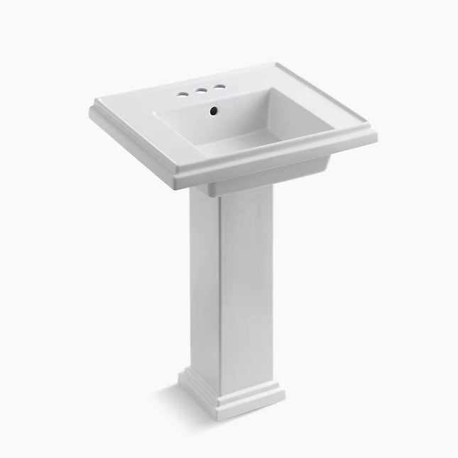 Kohler Tresham 24" square pedestal bathroom sink K-2844-4-0 - Plumbing Market
