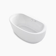 Kohler Sunstruck 65-1/2" x 35-1/2" oval freestanding Heated BubbleMassage air bath with fluted shroud K-1967-GH-0 - Plumbing Market