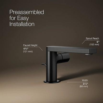 Kohler Composed Single-handle bathroom sink faucet with Cylindrical handle, 1.2 gpm K-73050-7-BL - Plumbing Market