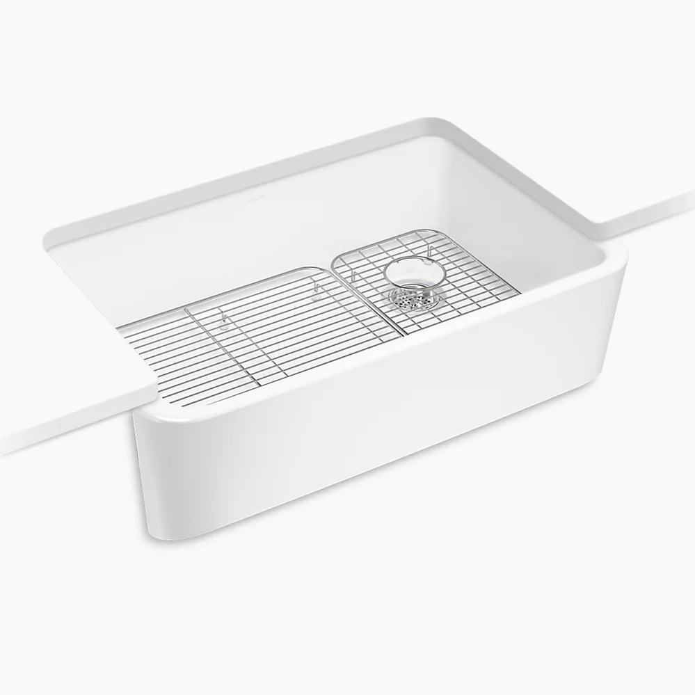 Kohler Ironridge 34" Undermount Single Bowl Farmhouse Kitchen Sink White - Plumbing Market