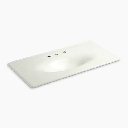 Kohler Iron/Impressions 43" Enameled cast iron vanity top with integrated oval sink K-3052-8-NY - Plumbing Market