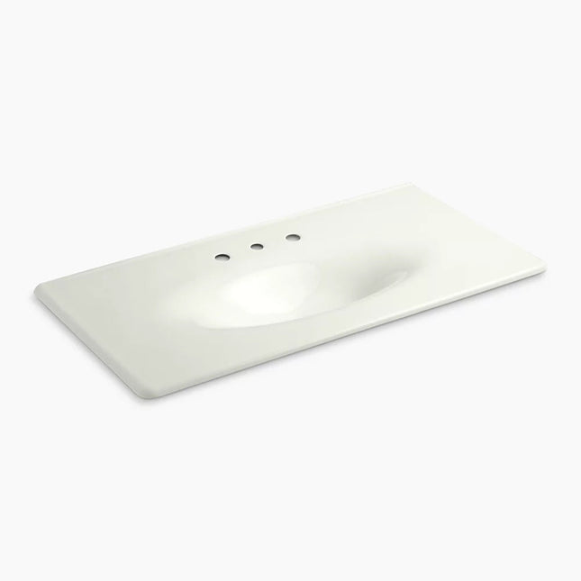 Kohler Iron/Impressions 43" Enameled cast iron vanity top with integrated oval sink K-3052-8-NY - Plumbing Market