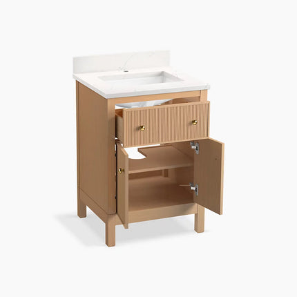 Kohler Malin by Studio McGee 24" bathroom vanity cabinet with sink and quartz top K-35018-SWK - Plumbing Market