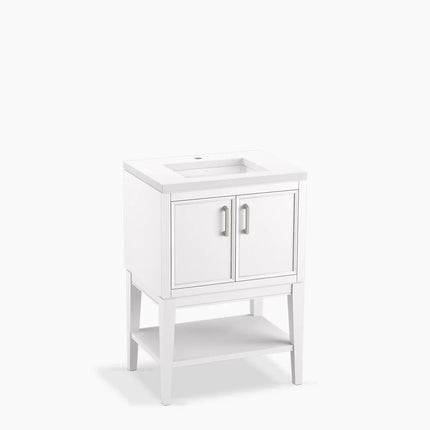 Kohler Winnow 24" bathroom vanity cabinet with sink and quartz top K-33577-ASB-0 - Plumbing Market