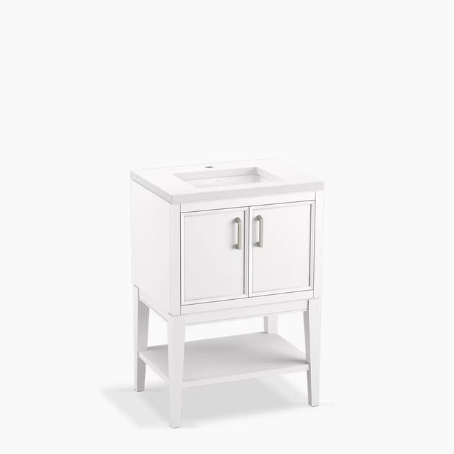 Kohler Winnow 24" bathroom vanity cabinet with sink and quartz top K-33577-ASB-0 - Plumbing Market