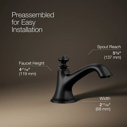 Kohler Artifacts with Bell design Bathroom sink faucet spout with Bell design, 1.2 gpm K-72759-BL - Plumbing Market