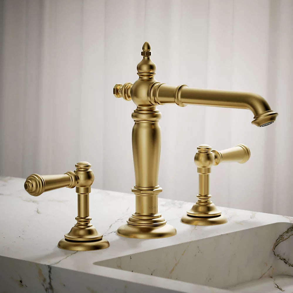 Kohler Artifacts Bathroom sink faucet spout with Column design, 1.2 gpm K-72760-2MB - Plumbing Market