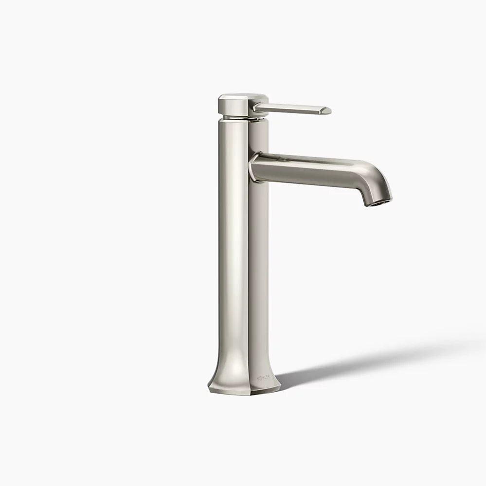 Kohler Occasion Tall single-handle bathroom sink faucet, 0.5 gpm K-27003-4N-SN - Plumbing Market
