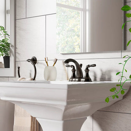 Kohler Devonshire Centerset bathroom sink faucet, 1.2 gpm K-393-N4-BN - Plumbing Market