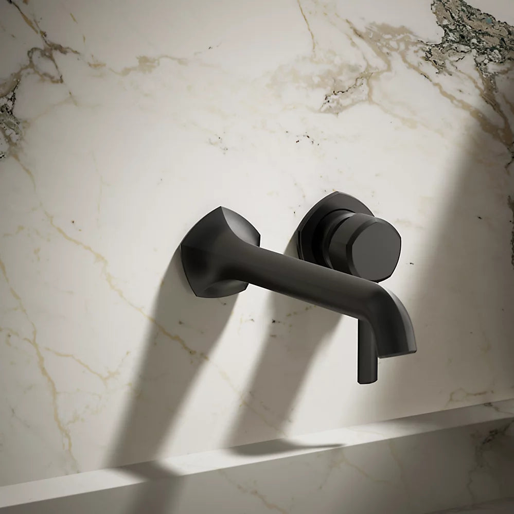 Kohler Occasion Wall-mount bathroom sink faucet spout with Straight design, 1.2 gpm K-T27011-ND-BL - Plumbing Market