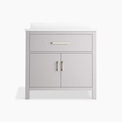Kohler Kresla 36" bathroom vanity cabinet with sink and quartz top K-40639-BD1-AGA - Plumbing Market
