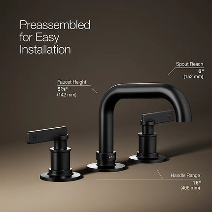 Kohler Castia by Studio McGee Widespread bathroom sink faucet, 1.2 gpm K-35908-4-BL - Plumbing Market