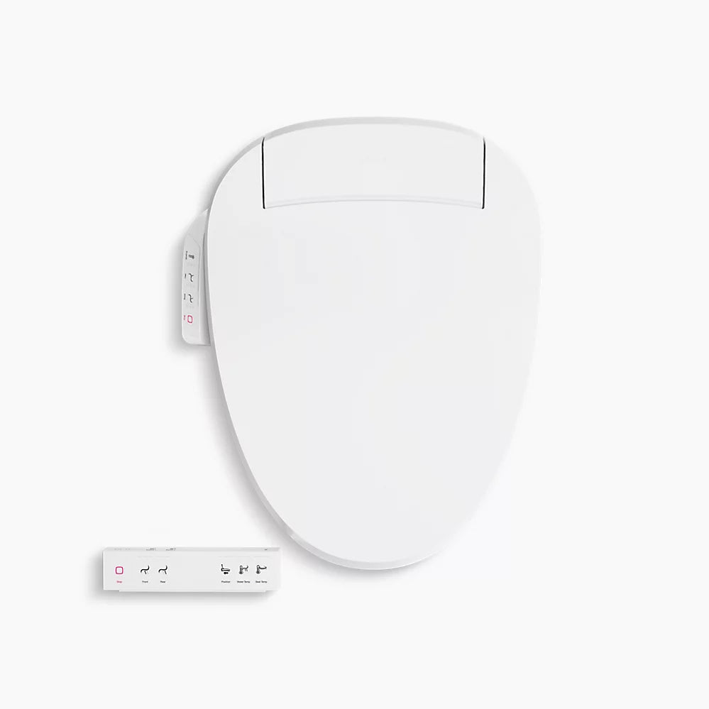 Kohler PureWash E700 Elongated bidet toilet seat with remote control K-27142-CR-96 - Plumbing Market