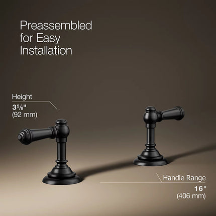 Kohler Artifacts Lever bathroom sink faucet handles K-98068-4-BL - Plumbing Market